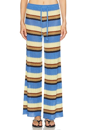 Guest In Residence Palazzo Pant in Blue,Yellow