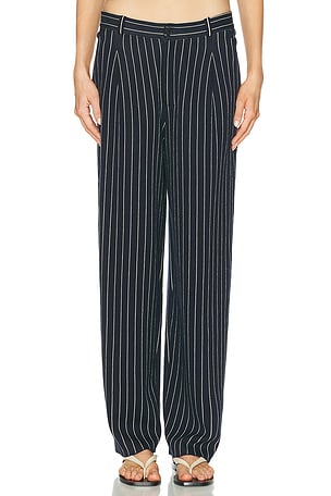 Guest In Residence Pinstripe Carpenter Pant in Navy