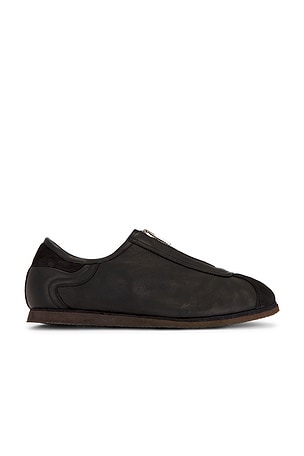 Guidi Rn01Pz Front Zip Sneakers in Black