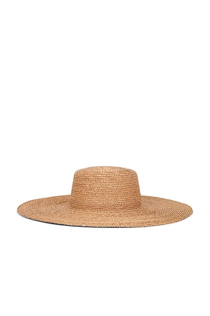 Helen Kaminski Nathalia Raffia Braid Hat in Beige
