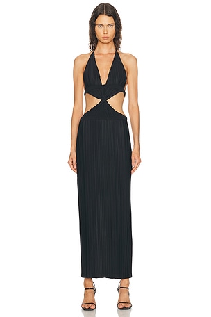 HAELO Caged Twist Dress in Black