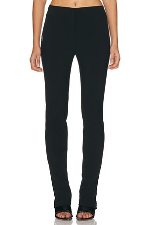 HAELO Brace Waist Slim Trouser in Black