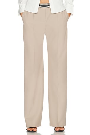HAELO Straight Leg Trouser in Beige