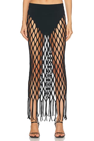HAELO Wing Net Skirt in Black