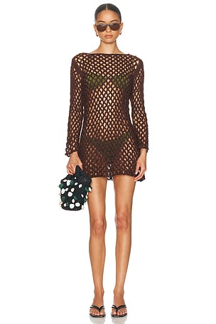 HAIGHT. Flavia Knit Dress in Brown