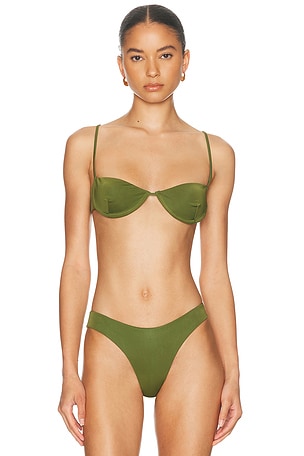 HAIGHT. Ella Bikini Top in Olive