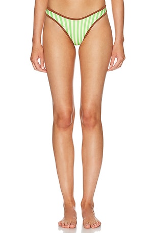 HAIGHT. Pipping Leila Bikini Bottom in Green