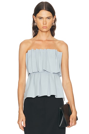 House of Dagmar Sculpted Tube Top in Baby Blue