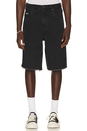 Honor The Gift Frayed Edge 11 Denim Bermudas in Black