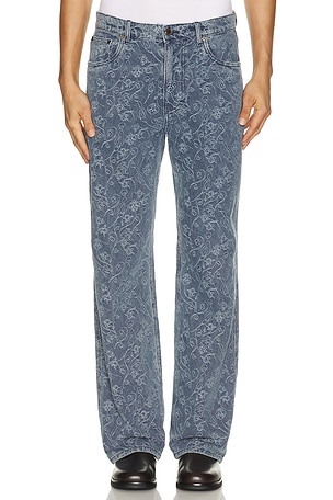 Honor The Gift Washed 5 Pocket Pant in Blue