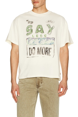 Honor The Gift Say Less Do More Tee in Beige