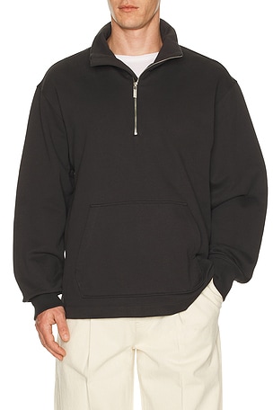 Helmut Lang Quarter Zip in Black
