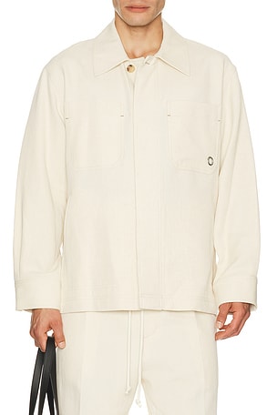 Helmut Lang Sailor Overshirt in Cream