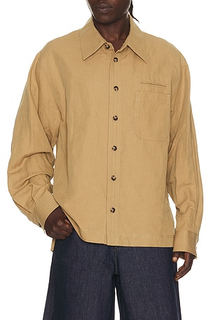 Helmut Lang Sailor Overshirt in Tan