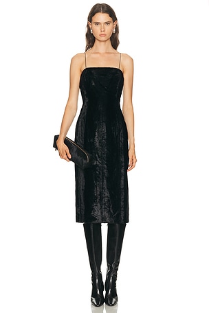 Helmut Lang Pony Midi Dress in Black