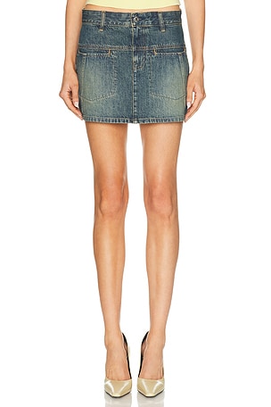 Helmut Lang Denim Mini Skirt in Blue