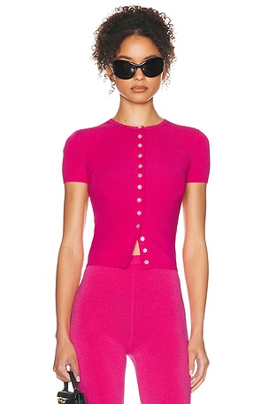 Helsa Beckette Knit Cardi in Fuchsia