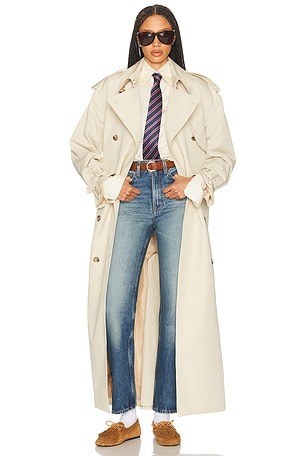Yves Salomon Rex Rabbit Band Jacket in New Chinchilla | FWRD