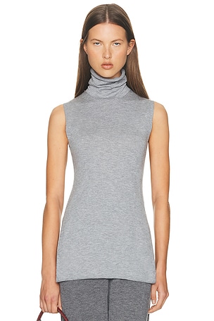Helsa Kerstin Sleeveless Turtleneck in Grey