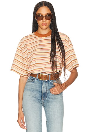 Helsa The Boxy Tee in Brown