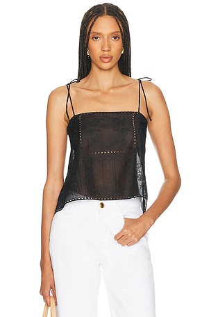 Helsa Handkerchief Camisole in Black