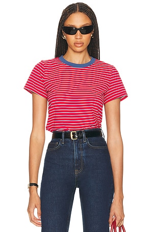 Helsa Little Boy Tee in Stripe in Red