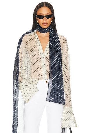 Helsa The Relaxed Shirt in Silk Chiffon in Ivory