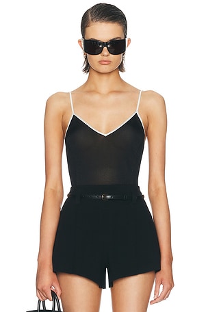 High Sport Slinky Tipped Tyler Cami Top in Black & White