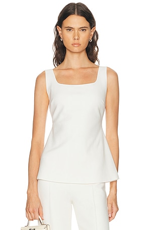 High Sport Tonal Stripe Inna Top in Ivory