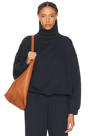 H-O-R-S-E The Turtleneck Sweatshirt in Navy