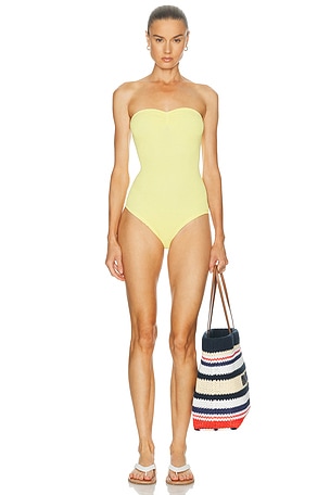 Hunza G Brooke One Piece Swimsuit in Yellow