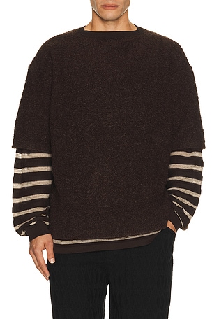 ISA BOULDER Repeat Stripe Top in Brown