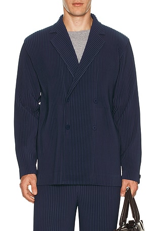 Homme Plisse Issey Miyake Tailored Pleats 1 Jacket in Navy