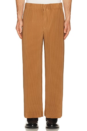 Homme Plisse Issey Miyake Mc Trousers in Brown
