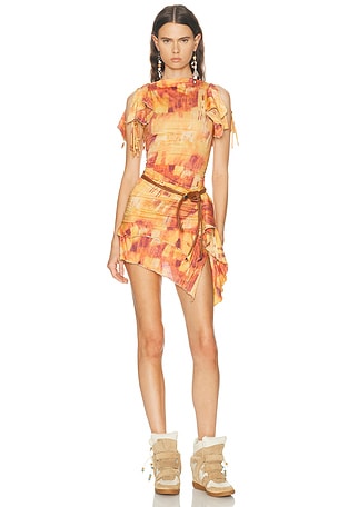 Isabel Marant Janick Dress in Orange