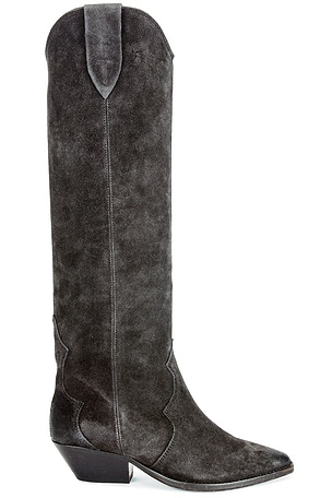 Isabel Marant Denvee Suede Boot in Black