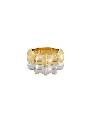 Jennifer Fisher Murphy Double Ring in Metallic Gold