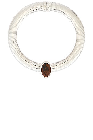 Julietta Opyum Necklace in Metallic Silver