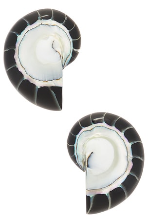 Julietta Nautilus Earrings in Black