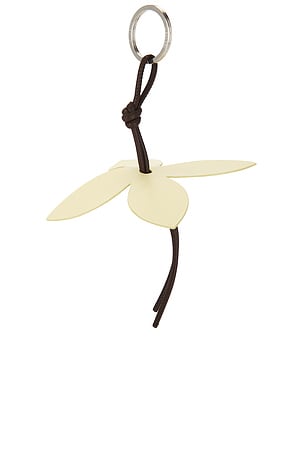 Jil Sander Snowdrop Keyring in Cream