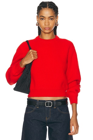 Jil Sander Crewneck Sweater in Red