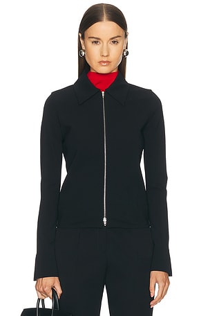 Jil Sander Zip Up Jacket in Black