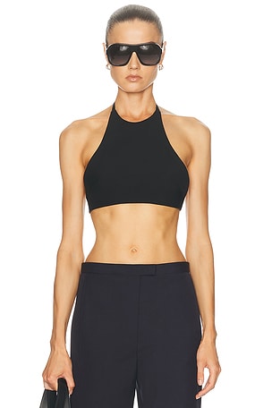 Jil Sander Adjustable Halter Top in Black