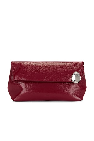 Jil Sander Jewel Zip Clutch in Red