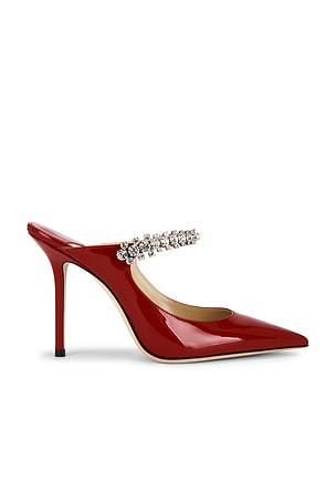 Jimmy Choo Bing Patent Leather 100 Mule in Red