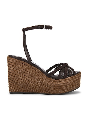 Jimmy Choo Dree 100 Wedge in Brown