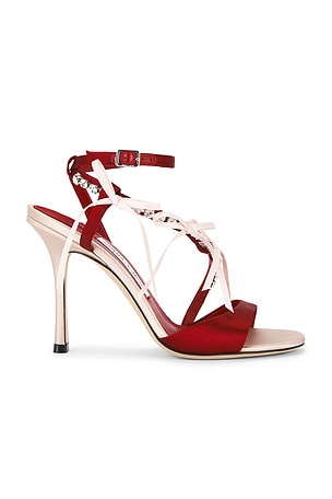 Jimmy Choo Lula 100 Sandal in Red