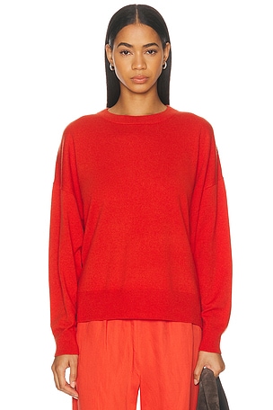 Jenni Kayne Cashmere Marina Crewneck Sweater in Red