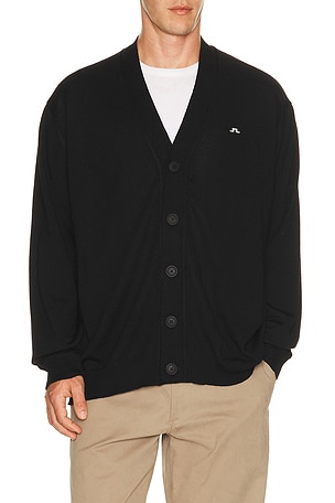 J.Lindeberg Lucas Knitted Cardigan in Black