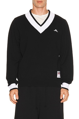 J.Lindeberg 30Y Nikolas Knit Sweater in Black